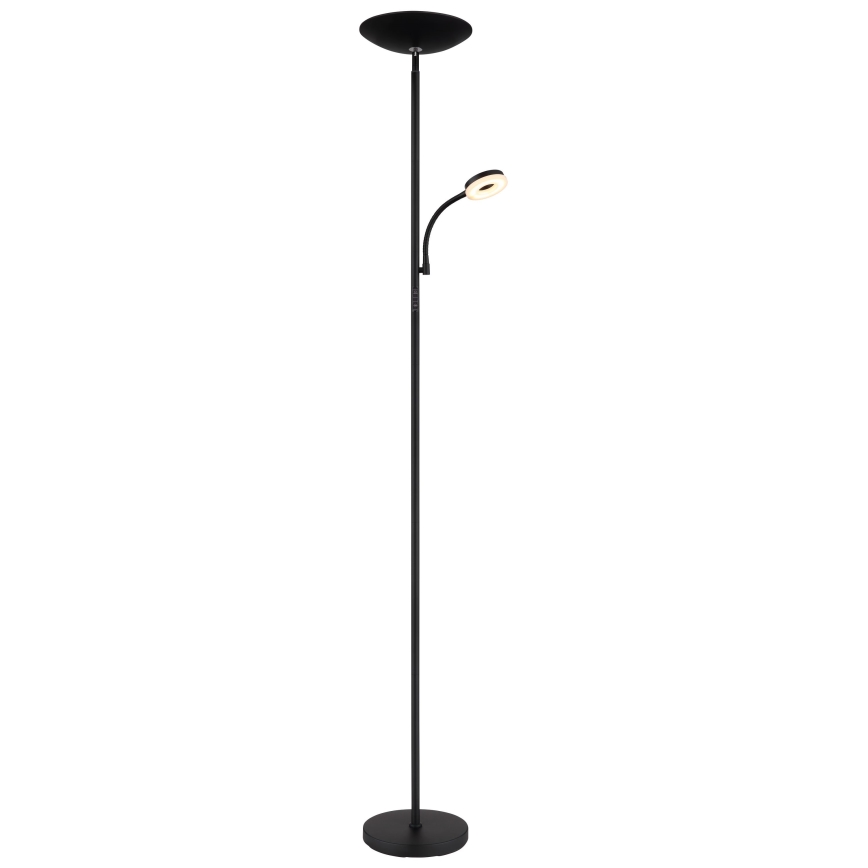 Globo - Dimmbare LED-Stehleuchte LED/20W/230V+ LED/5W 3000/4000/6500K schwarz
