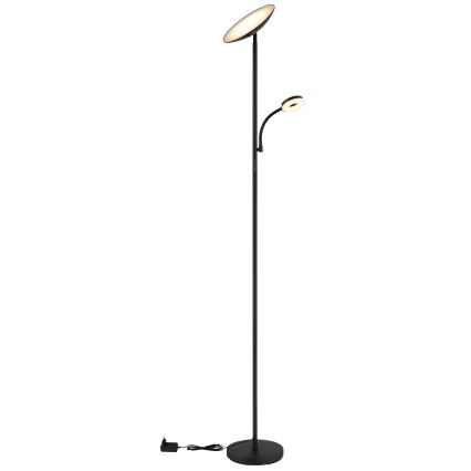 Globo - Dimmbare LED-Stehleuchte LED/20W/230V+ LED/5W 3000/4000/6500K schwarz