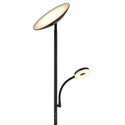 Globo - Dimmbare LED-Stehleuchte LED/20W/230V+ LED/5W 3000/4000/6500K schwarz