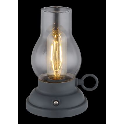 Globo - Dimmbare, aufladbare LED-Tischleuchte mit Touch-Funktion LED/1W/3,7V 1200 mAh anthrazit