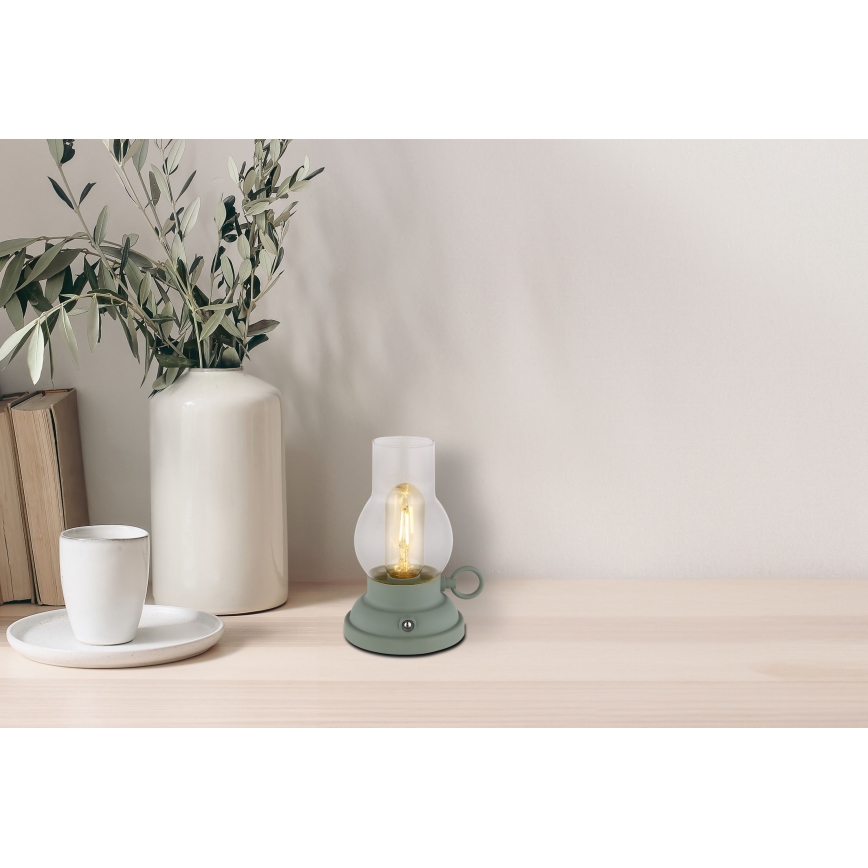 Globo - Dimmbare, aufladbare LED-Tischleuchte mit Touch-Funktion LED/1W/3,7V 1200 mAh grün