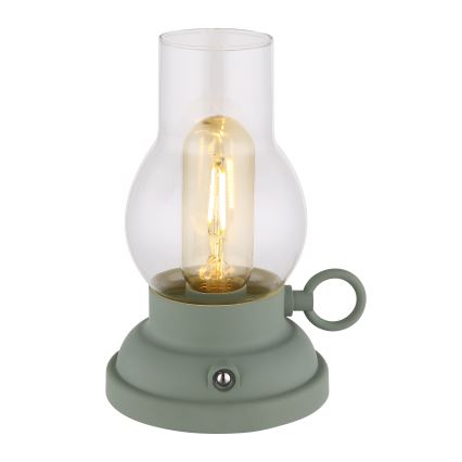 Globo - Dimmbare, aufladbare LED-Tischleuchte mit Touch-Funktion LED/1W/3,7V 1200 mAh grün