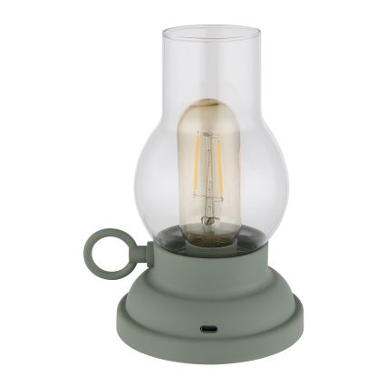 Globo - Dimmbare, aufladbare LED-Tischleuchte mit Touch-Funktion LED/1W/3,7V 1200 mAh grün