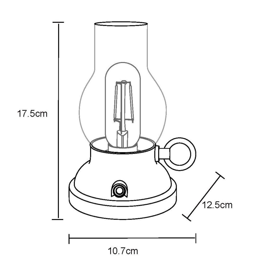Globo - Dimmbare, aufladbare LED-Tischleuchte mit Touch-Funktion LED/1W/3,7V 1200 mAh grün