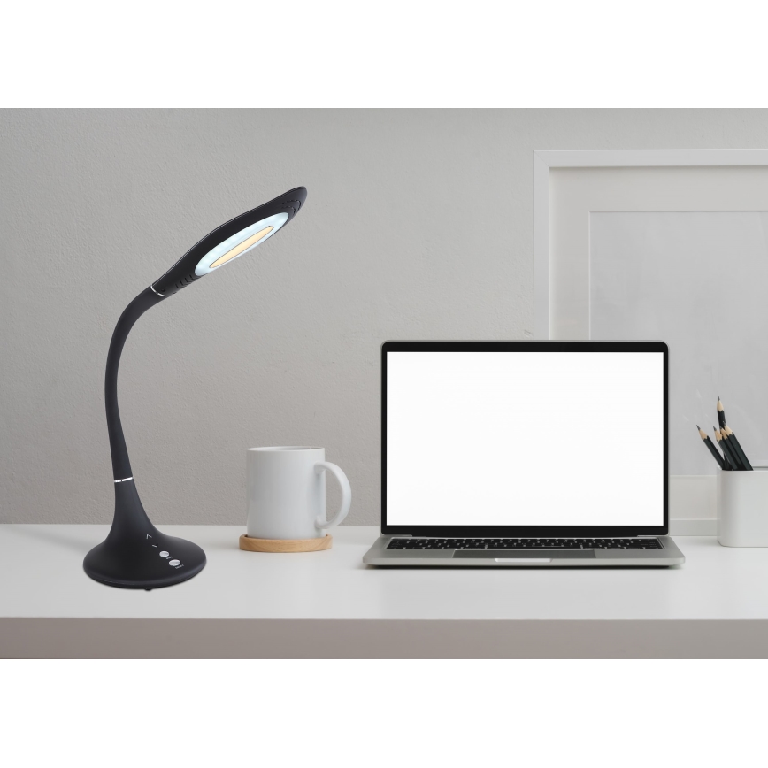 Globo - Dimmbare,  flexible LED-Touch-Tischleuchte LED/9W/230V 3000/4500/6500K schwarz