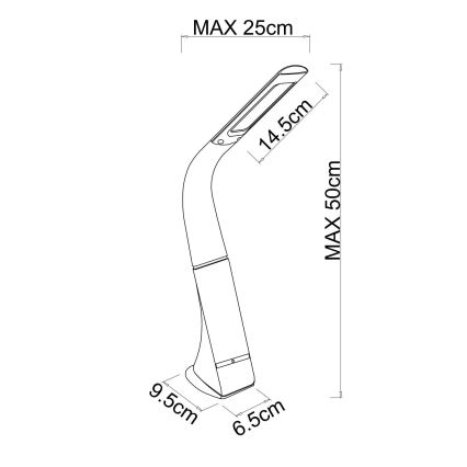Globo - Dimmbare LED-Tischlampe mit Touch-Bedienung und Ladefunktion LED/5W/5V 2200 mAh