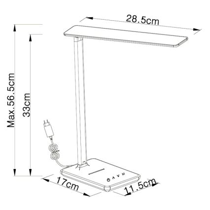 Globo - Dimmbare LED Tischlampe LED/5W/230V