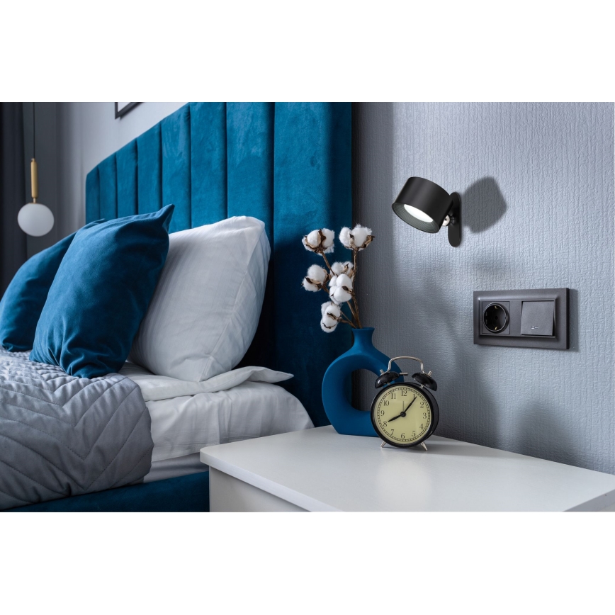 Globo - Dimmbare LED-Tischleuchte mit Touch-Funktion 4in1 LED/4W/5V 3000/4000/5000K 1200 mAh schwarz