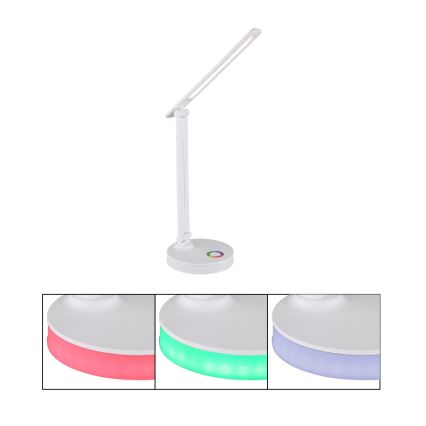 Globo - LED RGBW dimmbare Touch-Tischlampe LED/5W/230V + LED/2W 2700K/4000K/6500K weiß