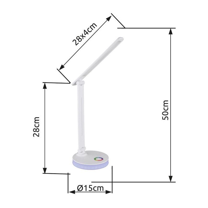 Globo - LED RGBW dimmbare Touch-Tischlampe LED/5W/230V + LED/2W 2700K/4000K/6500K weiß