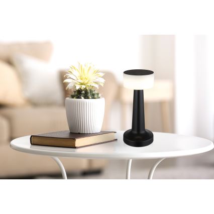 Globo - LED dimmbare Touch-Tischlampe LED/1W/3,7V 2700K/4000K/6500K 800 mAh USB schwarz