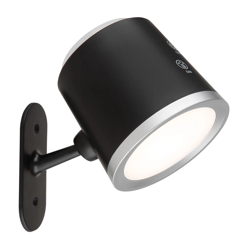 Globo - LED dimmbare Touch-Tischlampe 4in1 LED/6W/3,7V 3000K/4000K/6500K 1500 mAh USB schwarz