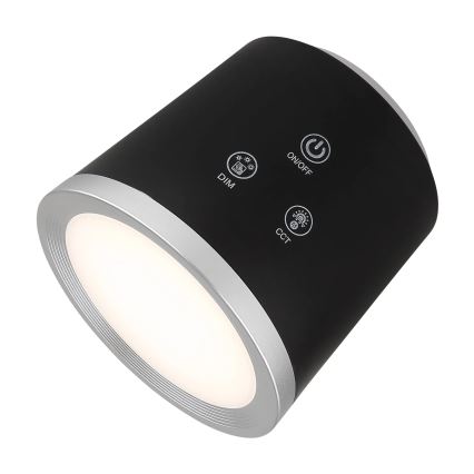 Globo - LED dimmbare Touch-Tischlampe 4in1 LED/6W/3,7V 3000K/4000K/6500K 1500 mAh USB schwarz