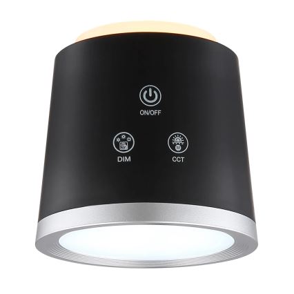 Globo - LED dimmbare Touch-Tischlampe 4in1 LED/6W/3,7V 3000K/4000K/6500K 1500 mAh USB schwarz