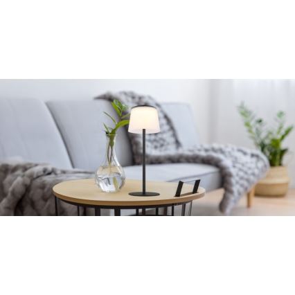 Globo - Dimmbare LED-Touch-Tischleuchte für den Außenbereich LED/1,8W/5V IP44 1800 mAh schwarz/weiß