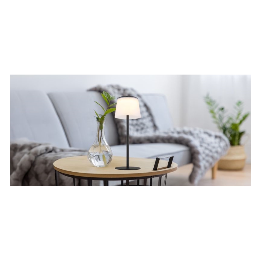 Globo - Dimmbare LED-Touch-Tischleuchte für den Außenbereich LED/1,8W/5V IP44 1800 mAh schwarz/weiß