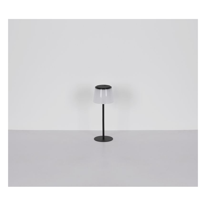 Globo - Dimmbare LED-Touch-Tischleuchte für den Außenbereich LED/1,8W/5V IP44 1800 mAh schwarz/weiß