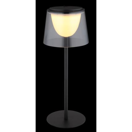 Globo - Dimmbare LED-Touch-Tischleuchte für den  Outdoor-Bereich LED/1,8W/5V IP44 1800 mAh schwarz/rauchig