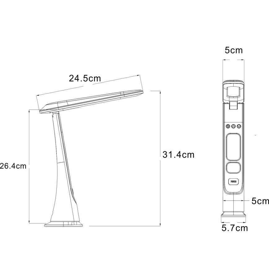 Globo - LED dimmbare, berührungsempfindliche, wiederaufladbare Tischlampe LED/2W/5V 3000/4000/5000K 1800 mAh