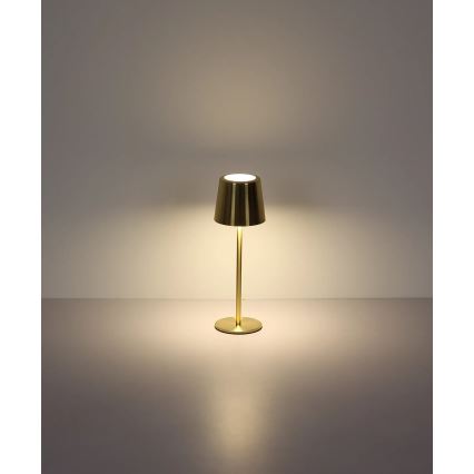 Globo - LED dimmbare Touch-Tischlampe, wiederaufladbar, LED/2W/3,7V 3000/4000/6000K 2200 mAh, goldfarben