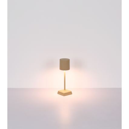 Globo - dimmbare LED-Tischlampe mit Touch-Bedienung, wiederaufladbar, LED/1,5 W/5 V, 2200 mAh, beige