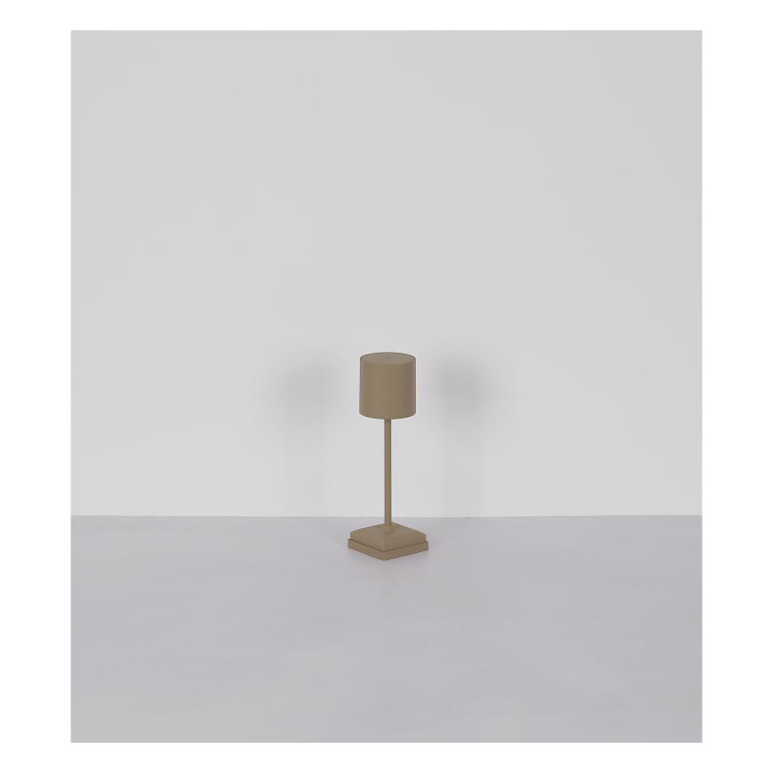 Globo - dimmbare LED-Tischlampe mit Touch-Bedienung, wiederaufladbar, LED/1,5 W/5 V, 2200 mAh, beige