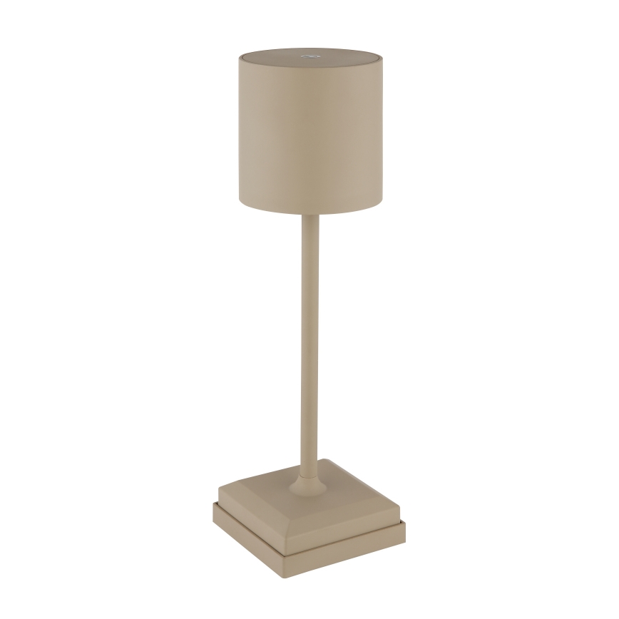 Globo - dimmbare LED-Tischlampe mit Touch-Bedienung, wiederaufladbar, LED/1,5 W/5 V, 2200 mAh, beige