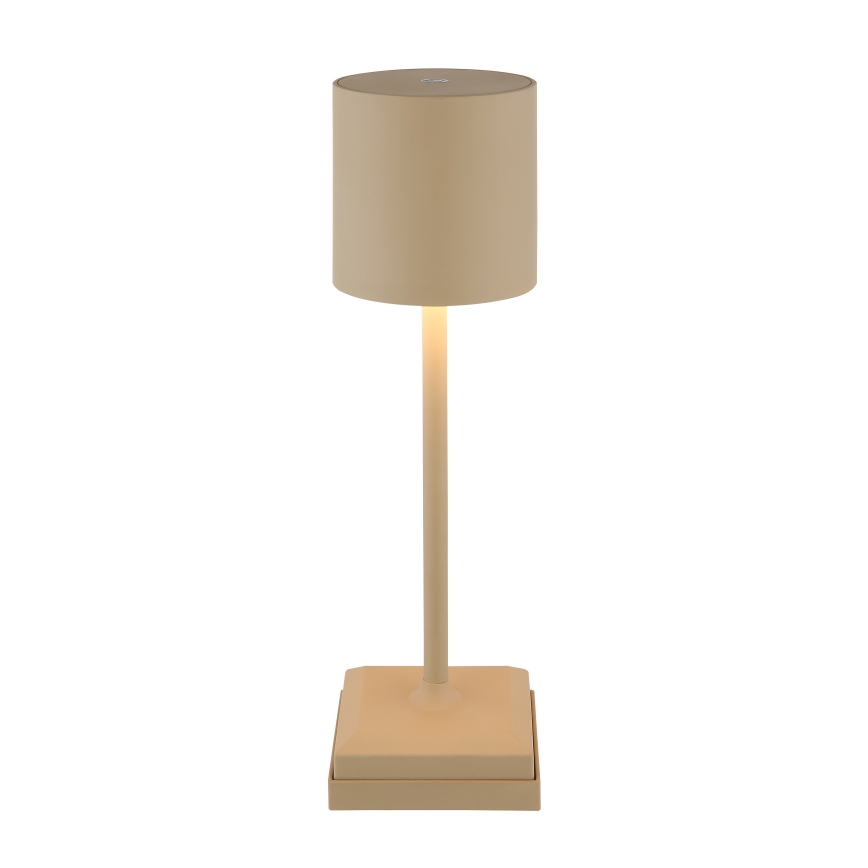 Globo - dimmbare LED-Tischlampe mit Touch-Bedienung, wiederaufladbar, LED/1,5 W/5 V, 2200 mAh, beige