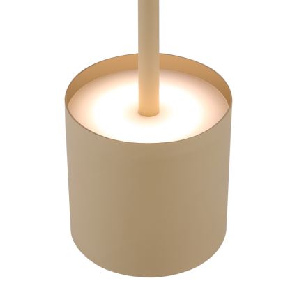 Globo - dimmbare LED-Tischlampe mit Touch-Bedienung, wiederaufladbar, LED/1,5 W/5 V, 2200 mAh, beige