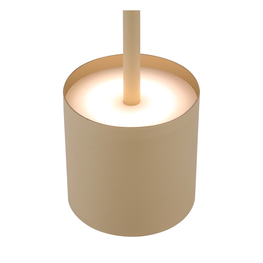 Globo - dimmbare LED-Tischlampe mit Touch-Bedienung, wiederaufladbar, LED/1,5 W/5 V, 2200 mAh, beige