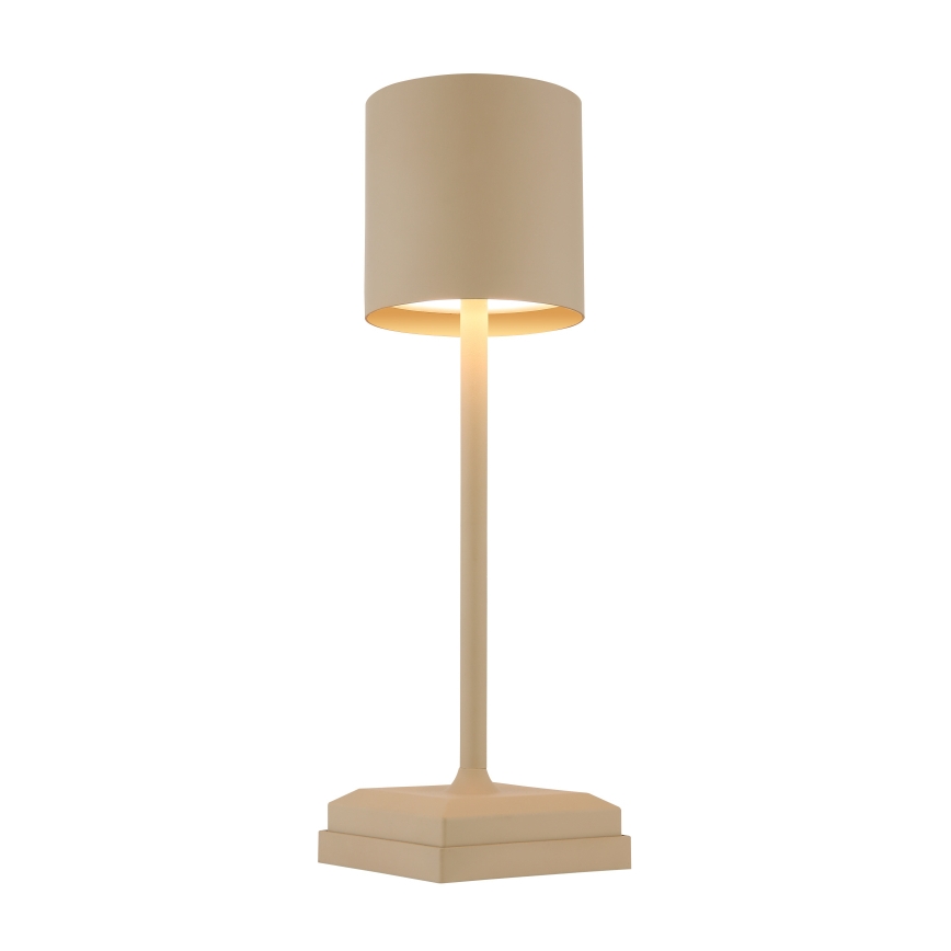 Globo - dimmbare LED-Tischlampe mit Touch-Bedienung, wiederaufladbar, LED/1,5 W/5 V, 2200 mAh, beige