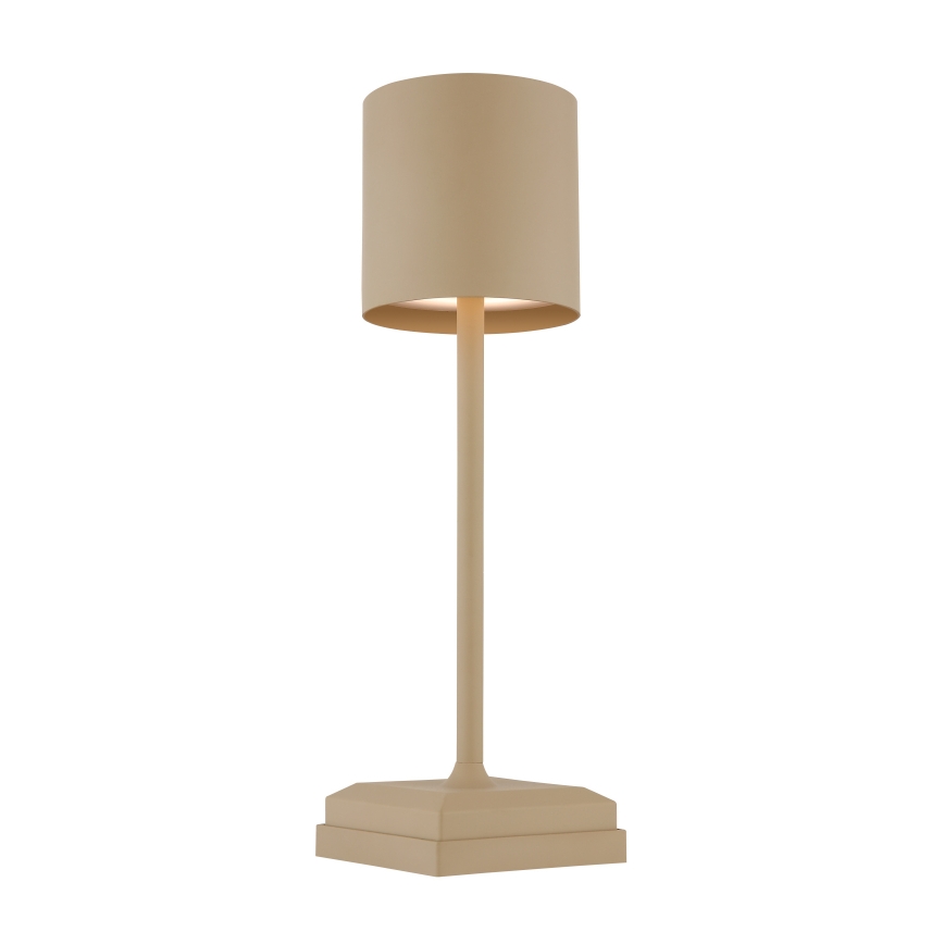 Globo - dimmbare LED-Tischlampe mit Touch-Bedienung, wiederaufladbar, LED/1,5 W/5 V, 2200 mAh, beige