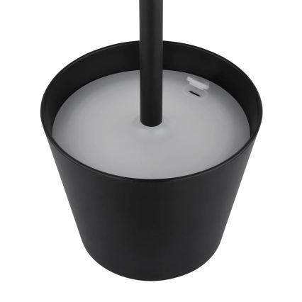 Globo - LED, dimmbar, mit Touch-Bedienung, wiederaufladbare Außen-Tischlampe 3-in-1 LED/3W/5V 3000/4000/5000K IP54 1800 mAh schwarz
