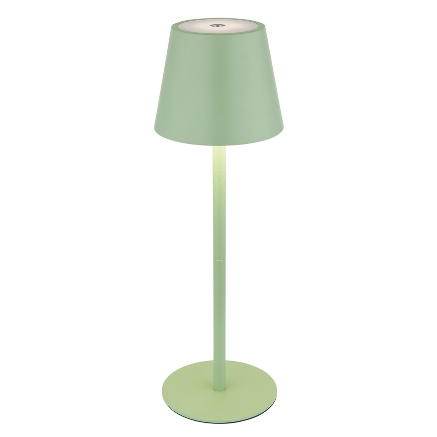 Globo - Dimmbare, per Touch bedienbare, wiederaufladbare Outdoor-Tischlampe 3-in-1 LED/3W/5V 3000/4000/5000K IP54 1800 mAh grün