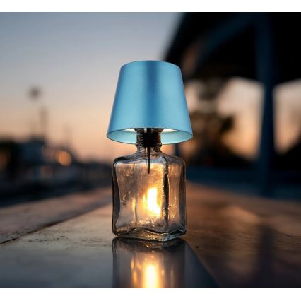 Globo - LED-dimmbare, per Touch steuerbare, wiederaufladbare Außen-Tischlampe 3-in-1 LED/3W/5V 3000/4000/5000K IP54 1800 mAh blau