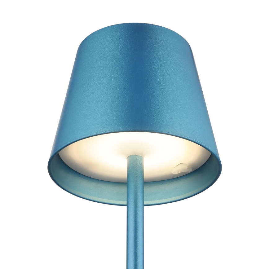 Globo - LED-dimmbare, per Touch steuerbare, wiederaufladbare Außen-Tischlampe 3-in-1 LED/3W/5V 3000/4000/5000K IP54 1800 mAh blau