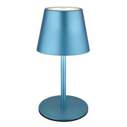 Globo - LED-dimmbare, per Touch steuerbare, wiederaufladbare Außen-Tischlampe 3-in-1 LED/3W/5V 3000/4000/5000K IP54 1800 mAh blau
