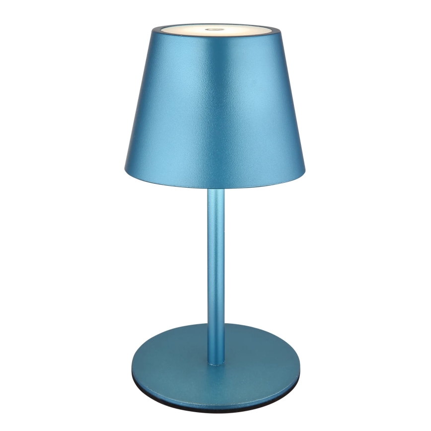 Globo - LED-dimmbare, per Touch steuerbare, wiederaufladbare Außen-Tischlampe 3-in-1 LED/3W/5V 3000/4000/5000K IP54 1800 mAh blau
