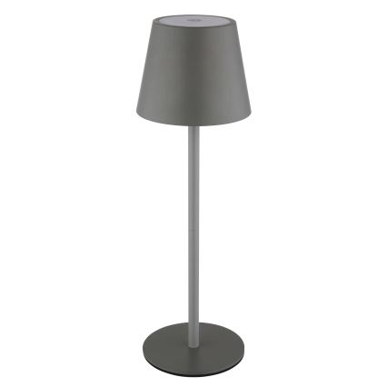 Globo - LED dimmbare, wiederaufladbare Touch-Tischlampe für den Außenbereich 3-in-1 LED/3W/5V 3000/4000/5000K IP54 1800 mAh grau