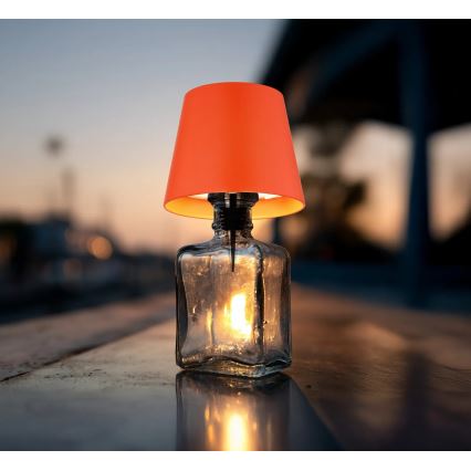 Globo - LED, dimmbar, mit Touch-Steuerung, wiederaufladbare Außen-Tischleuchte 3-in-1 LED/3W/5V 3000/4000/5000K IP54 1800 mAh rot