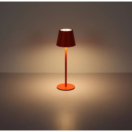 Globo - LED, dimmbar, mit Touch-Steuerung, wiederaufladbare Außen-Tischleuchte 3-in-1 LED/3W/5V 3000/4000/5000K IP54 1800 mAh rot