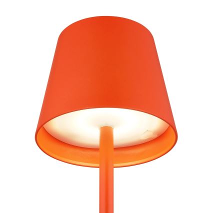 Globo - LED, dimmbar, mit Touch-Steuerung, wiederaufladbare Außen-Tischleuchte 3-in-1 LED/3W/5V 3000/4000/5000K IP54 1800 mAh rot