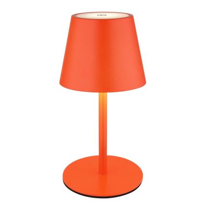 Globo - LED, dimmbar, mit Touch-Steuerung, wiederaufladbare Außen-Tischleuchte 3-in-1 LED/3W/5V 3000/4000/5000K IP54 1800 mAh rot