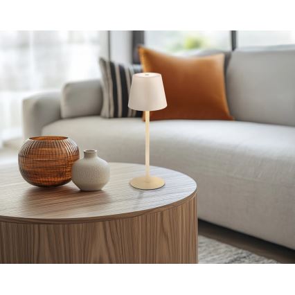 Globo - 3-in-1 wiederaufladbare LED-Tischlampe für den Außenbereich, dimmbar, mit Touch-Bedienung, LED/3W/5V, 3000/4000/5000K, IP54, 1800 mAh