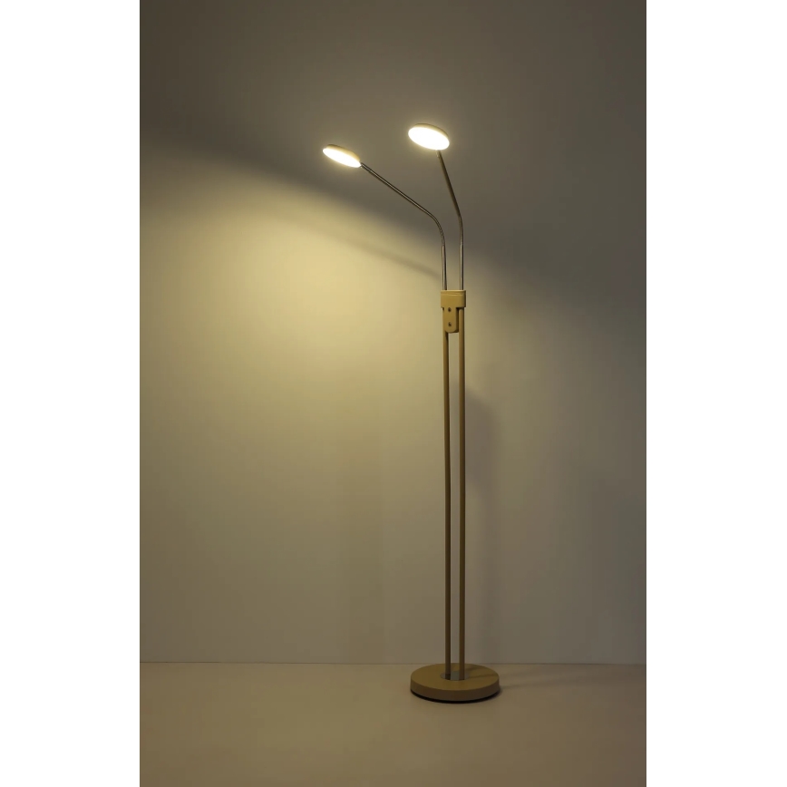 Globo - LED-dimmbare Stehleuchte 2xLED/6,5W/230V 2700/3350/4000K beige