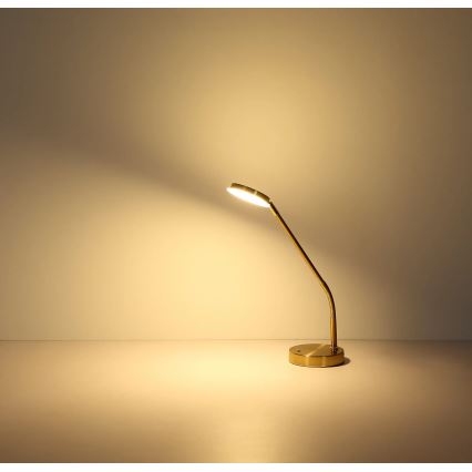 Globo - dimmbare Touch-LED-Tischlampe LED/6,5W/230V 2700/3350/4000K Messing