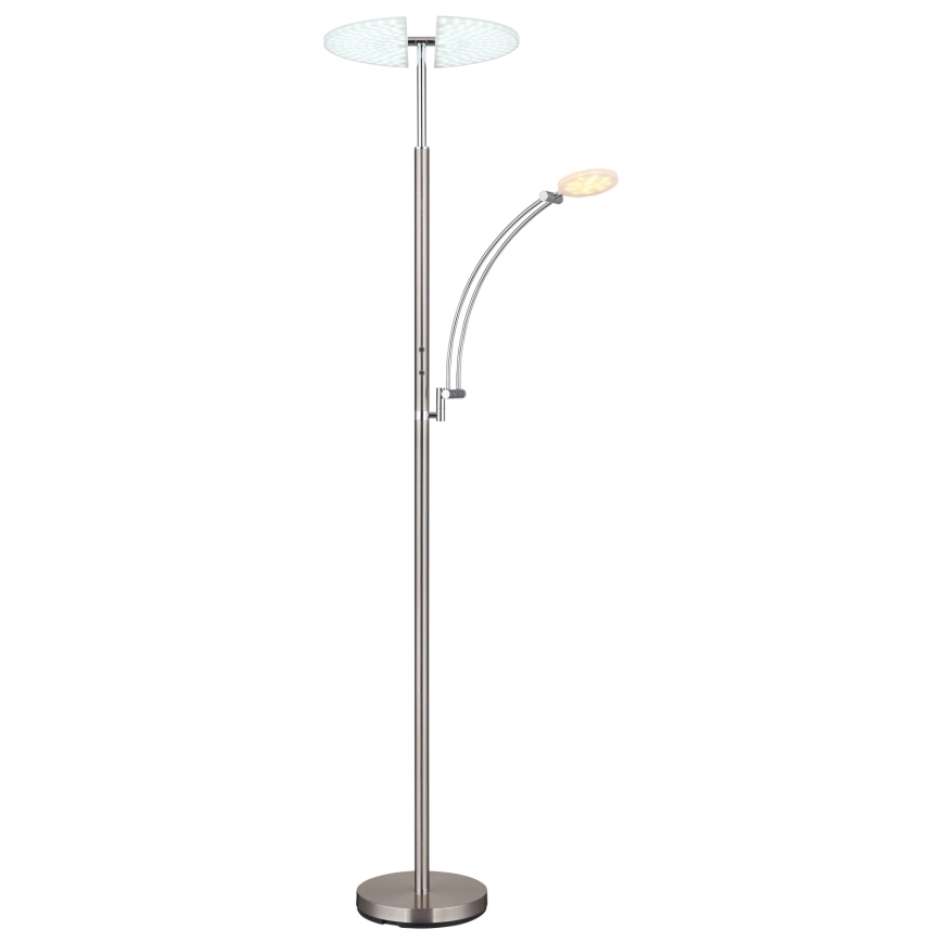 Globo - dimmbare LED-Stehleuchte LED/40W/230V + LED/5,5W 2700/4000/6000K mattchrom