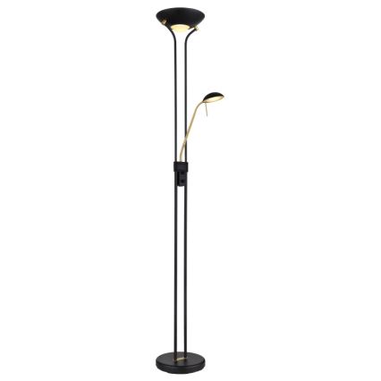 Globo - LED dimmbare Stehlampe LED/20W/230V + LED/5,5W 3000K schwarz/gold