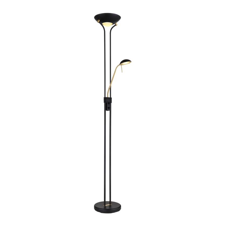 Globo - LED dimmbare Stehlampe LED/20W/230V + LED/5,5W 3000K schwarz/gold