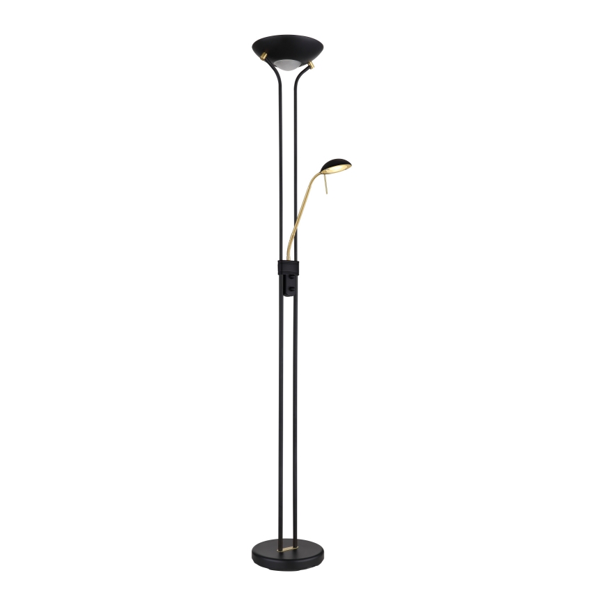 Globo - LED dimmbare Stehlampe LED/20W/230V + LED/5,5W 3000K schwarz/gold